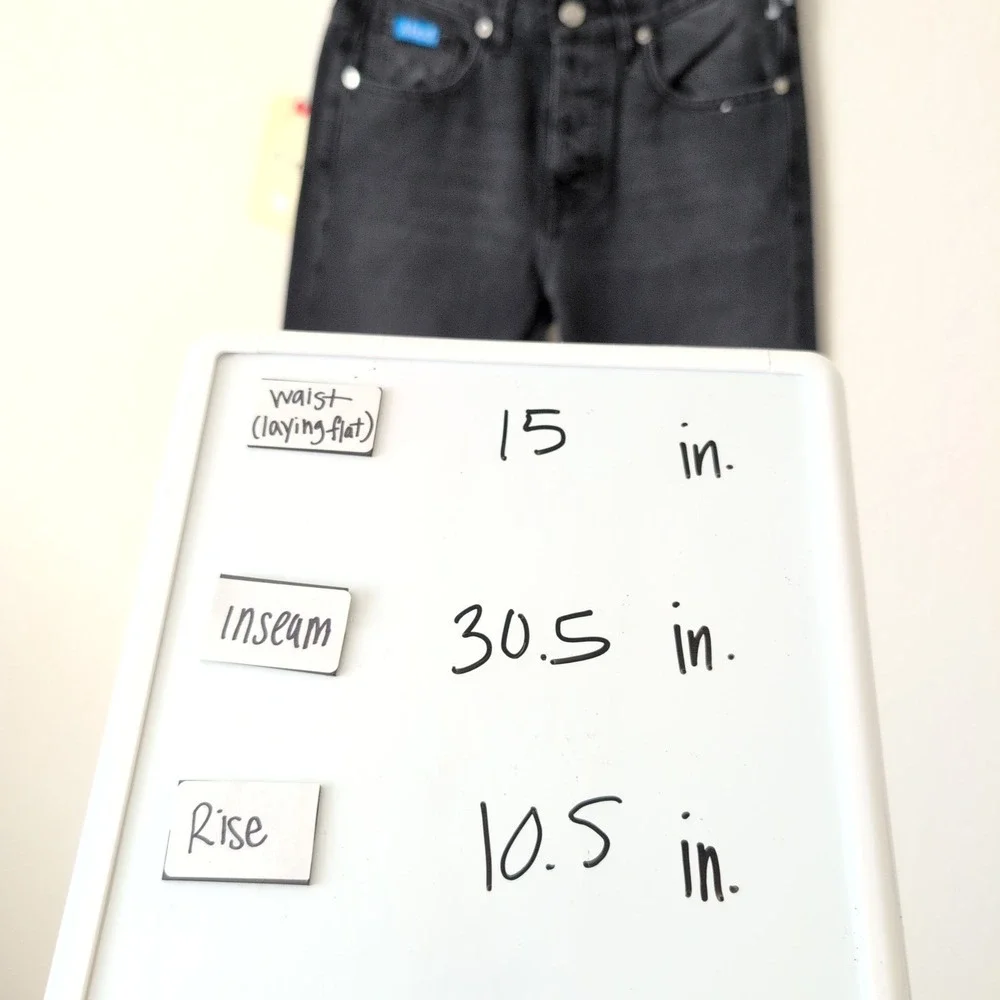 NWT Advisory Board‎ Crystals Abcd Jeans Faded Black Straight Leg Denim 30 Italy